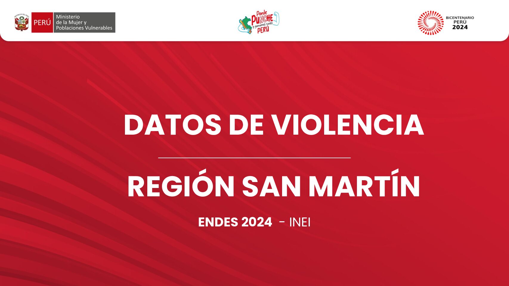 Portada de Datos de violencia en la región San Martín: ENDES 2024 - INEI.