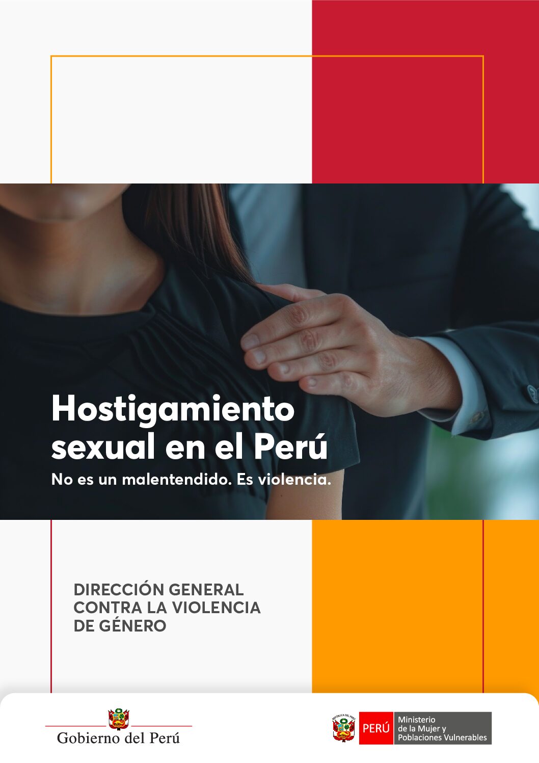 Portada de la cartilla Hostigamiento sexual en el Perú. MIMP, 2026.