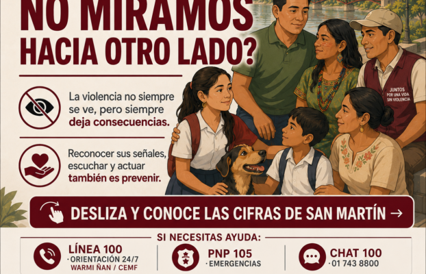 San Martín registró 2 409 denuncias por violencia durante el primer semestre de 2026