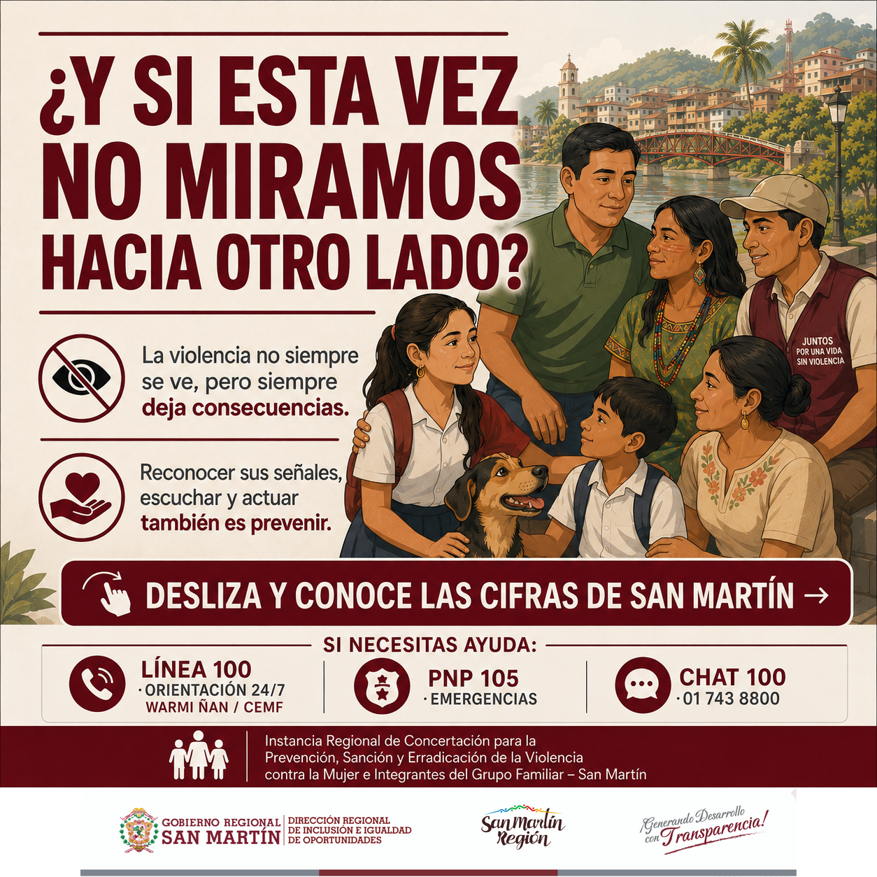 San Martín registró 2 409 denuncias por violencia durante el primer semestre de 2026